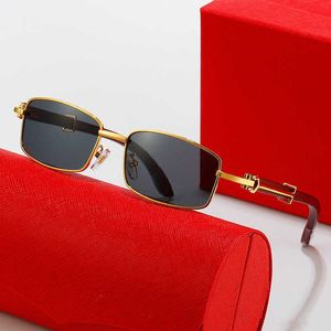 Luxury Designer New Men's and Women's Sunglasses 20% Off fashion sports work-type wooden leg trend versatile flat glasses