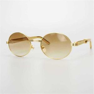 Luxus-Designer-Sonnenbrillen von hoher Qualität 20 % Rabatt auf Vintage, einzigartige Gafas de Sol, rostfrei, mit Sehstärke, Myopie, Retro-Computer, Gelb, Damen-Sonnenbrille DecoKajia