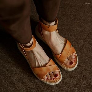 اللباس أحذية واحدة من صندل حزام espadrilles منصة نسائية منصة الصندل مصارع إسفين البقر الصيفي سيدة عتيقة امرأة