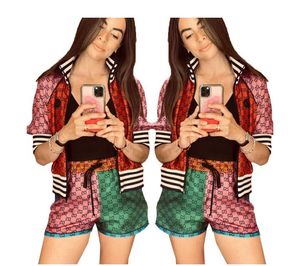 2023GG Womens Tracksuits Cotton Girls من قطعتين قصير الأكمام