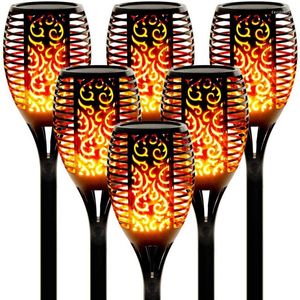 Solar LED Light Lights Flickering Flames Lampa Outdoor Lampa Krajobraz Dekoracja ścieżki do ogrodowych patio lampy