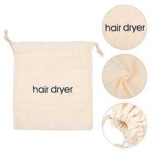 収納バッグヘアドライヤードローストリングトラベルケースポーチヘアドライヤーコンテナオーガナイザーブローサックコットンカーリングアイアンエッセンシャルゲスト