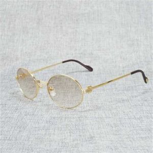 Luxus-Designer-Mode-Sonnenbrillen 20% Rabatt auf All-Match-Vintage-Rundmetallrahmen Retro-Sonnenbrillen zum Fahren von klaren Lesebrillen 008