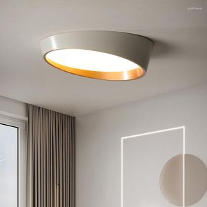 Chandeliers Lustre Nordic Modern LED Master Bedroom Lamp Minimalist Personality Creative Decor With Round Shade Ceiling Mounted