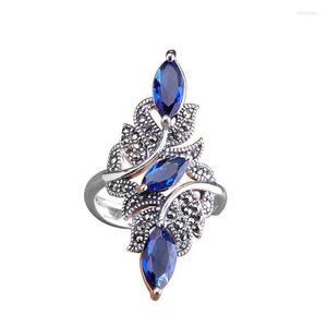 Wedding Rings Classic Fashion Ring Exquisite Blue Zircon Female 2023 Jewelry Year GiftWedding Brit22