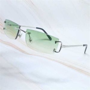 Lyxdesigner högkvalitativa solglasögon 20% rabatt på metallglasögon Män Egyar Kvinnor Ramar Big Gold Glass Frame For Mens Rimless Sunglass Shadeskajia