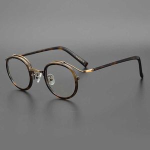 Luxury Designer Fashion Sunglasses 20% Off Handmade round spectacle classical Hu Ge same literary myopia frame male