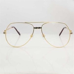 Lüks Tasarımcı Moda Güneş Gözlüğü% 20 İndirim Erkekler İçin Açık Göz Çerçeveleri Şeffaf Çıkmaz Metal Reçete Gözlükleri Espejuelos Mujerkajia