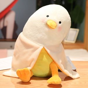 Lustiges Enten-Peluche-Spielzeug, Kawaii-Frucht-Mango, verwandelt sich in Enten, Plüschkissen, weiche Puppen, gefüllt für Kinder, Mädchen, interessante Geschenke