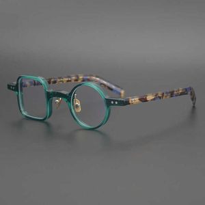 Principais óculos de sol de designer de luxo 20% fora da quadrada japonesa Round Plate Myopia Myopia Art Glasses Frame para homens Mulheres