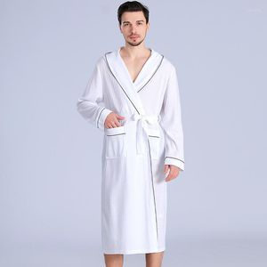 Мужская одежда для сна белое платье с капюшоном кимоно хала