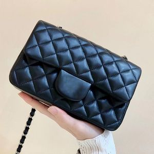 Lüks Crossbody Bag Tasarımcı Zincir Çantalar Koyun Dinli Flep Torbalar 20 cm Yüksek İmitasyon Omuz Çantası Kutu ZC004