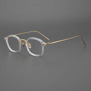 Luksusowe projektant wysokiej jakości okulary przeciwsłoneczne 20% z ręcznie robionego ultra światła męska rama talerzy Małe pudełko można dopasować do okularów o wysokiej krótkowzroczności