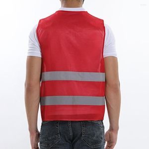 Men's Jackets Safety Vest Reflective Jacket Security Work Visibility Waistcoat Warp Safe Emergency Fluorescent High