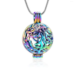 Pendant Necklaces Cremation Jewelry For Ashes Tree Of Life Urn Necklace With Hollow Ball Keepsake Memorial