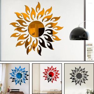 Wandaufkleber, Sonnenspiegel, Aufkleber, 3D-TV-Hintergrund, DIY-Dekor, Aufkleber, Kunstwand, Schlafzimmer, Badezimmer, Dekoration