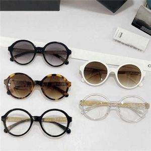 Luxury Designer Fashion Sunglasses 20% Off Xiaoxiang's fashion simple round frame covers face shows thin ch5441