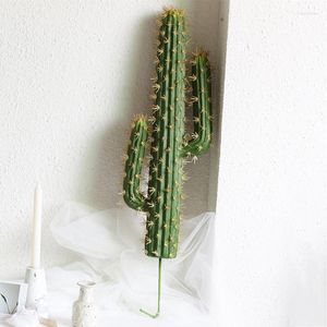 Fiori decorativi 30-43 cm Piante tropicali Cactus artificiale Deserto Pianta grassa finta Spina verde Palla Desktop Albero in vaso per la casa