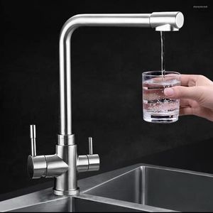 Bathroom Sink Faucets 3-in-1 And Cold Water Purifier Faucet SUS304 Stainless Steel Kitchen
