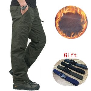 Men's Pants Winter Double Layer Cargo Warm Thick Baggy Cotton Trousers For Men Male Military Camouflage Tactical 230325