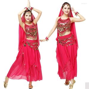 Stage Wear High Quality Belly Dancing Suit Halloween Performance Costumes Women Bollywood Carnival Dress Chiffon