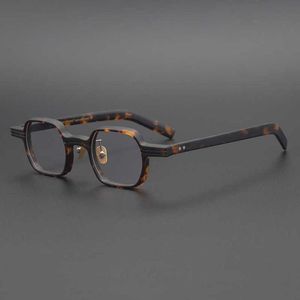 Occhiali da sole di design di lusso di alta qualità Sconto del 20% Spettacolo Moda giapponese fatta a mano il piatto quadrato della Repubblica di Cina con montatura per occhiali miopia