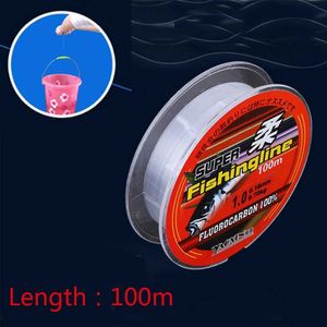 Accessori per la pesca 100m 100% String fluorocarburi Strong Corno a corda pesca monofilamento resistente Nylon PA Linea di pesca Tackle Filo P230325