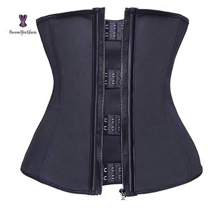 Shapers da donna Latex Waist Trainer 25 Steel Bones Plus Size Corset Belt Modeling Strap Body Shaper Colombian Girdles Waste Trainers 230325