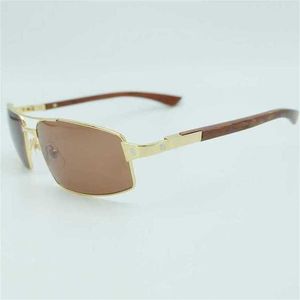 Designer Men e feminina Casal de praia de praia Os óculos de sol 20% de Wood Fashion Square Metal Mets Sunglass Driving Shade for Men Brand Glasskajia