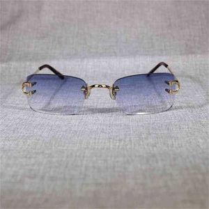 Sconto del 10% sui nuovi occhiali da sole da uomo e da donna firmati di lusso Sconto del 20% da uomo vintage senza montatura Occhiali da vista in metallo con montatura quadrata per donna Summer Club Oculos EyewearKajia