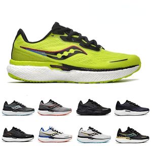 2023 Saucony Triumph 19 Herren Laufschuhe Schwarz Weiß Grün Leichte Stoßdämpfung Atmungsaktive Männer Frauen Trainer Sport Turnschuhe