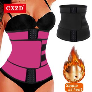 Women's Shapers CXZD Sauna Waist Trainer Corset Shapewear Sweat Belt for Women Weight Loss Compression Slimming Sheath Belly Shapers Gym Girdle 230325