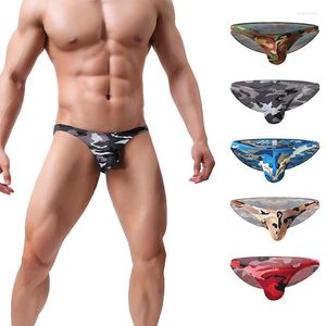 Majy Woxuan Sexy Bielizna Mężczyzna drukowane majtki Krótkie nylonowe Uzbezpieczenie Boy Bikini Briefs Camoflage