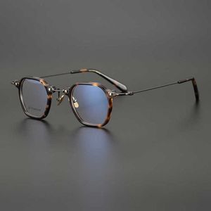 Luxury Designer Fashion Sunglasses 20% Off Limited Japanese high-grade irregular glasses full frame literature Art Square myopia men women with height number trend