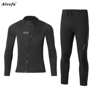 Våtdräkter Drysuits dykning kostym 3mm män våtdräkt neopren undervattens kitesurf surf surf spearfishing jacka byxor kläder våt 230325