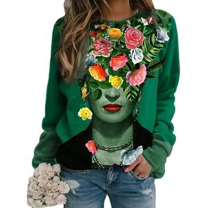 Women's Plus Size TShirt Plus size Long Sleeve T Shirts Casual Loose Pullover Women Autumn Harajuku Graphic Blouse Top Aesthetic Print Sweatshirt 230325