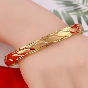 Armreif, breiter goldener Armreif für Frauen, Geschenk für Damen, Schmuck, einteiliger Armreif