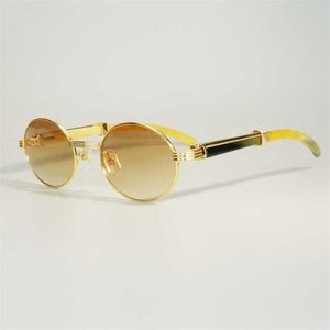 10% de desconto em designer de luxo Novos óculos de sol masculinos e femininos 20% de desconto retro impressão crua impressão búfalo chifre masculino oval miopia lentes de leitura de óculos