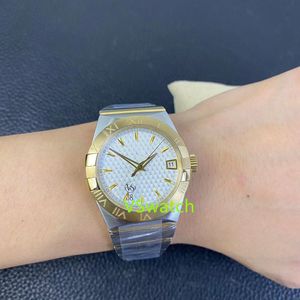 VSF Factory Watch 8500 ruch wodoodporny rozmiar 38 mm taśmę ze stali nierdzewnej łuk łuk Odporny na łuk Sapphire Crystal Glass Butterfly Data Data