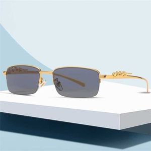 10% zniżki na luksusowy projektant Nowe okulary przeciwsłoneczne dla mężczyzn i damskich 20% zniżki na pół ramy Trend Małe pudełko okulary mody