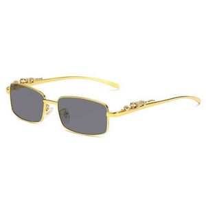 10% zniżki na luksusowy projektant Nowe okulary przeciwsłoneczne dla mężczyzn i damskich 20% zniżki na modne metalowe pudełko na głowę geparda okulary optyczne