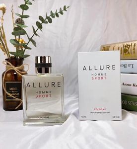 Projektant perfum allure Homme Sport Perfumy 100 ml 34floz eau de toalety spray Dobry zapach długotrwały mężczyźni spray do ciała wysokie Ver3544145