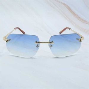 Lüks Tasarımcı Moda Güneş Gözlüğü% 20 İndirim Erkek Panter Gözlükleri Kadınlar İçin Büyük Kare Çokgen Tonları Vintage Erkek Toptan Güneş Gözlüğü