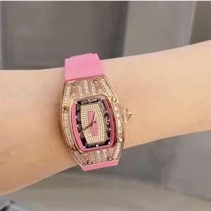 Women's watch, rhinestone, fashionable bucket shape, full of diamond goddess temperament