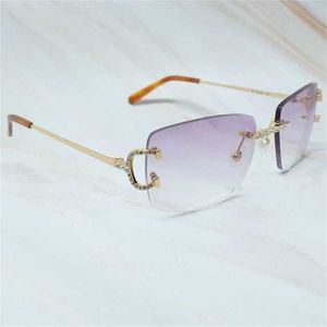 Lyxdesigner högkvalitativa solglasögon 20% rabatt på rhinestones glasögon män kvinnor leder ut rimlösa snygga nyanser glasögon mode glasskajia