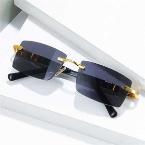 Luxury Designer High Quality Sunglasses 20% Off Women card small frame frameless trend SunglassesKajia