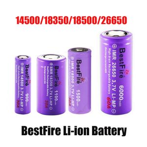 BestFire IMR 18500 26650 Bateria Original 14500 900mAh 30A 18350 1500mAh 20A 3.7V 6000mAh 60A Baterias de Lítio Recarregáveis Célula