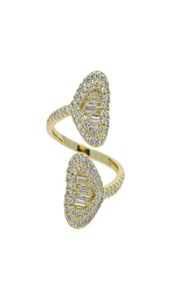 Piccola fascia d'anello del cuore adjsut con zircone cubico a zircone pavimentato Nuovi stili da donna anelli da sposa ad anelli per matrimoni oro ros6195252