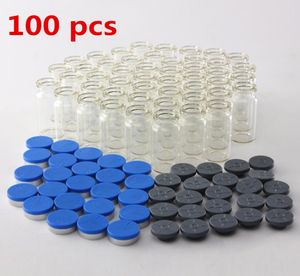 100 st 10 ml Clear Injection Glass Vialtopper med flip off caps Small Medicine Bottles Experimental Test Liquid Containers CX2002353069