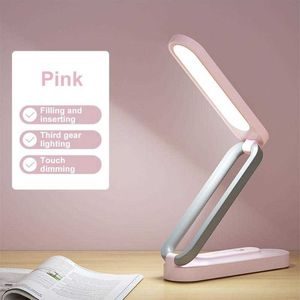 Skrivbordslampor LED Night Light USB RECHARGEABLE Desk Lamp Portable Folding Wireless Home Office Books Light Energy Saving Eye Protection Light P230412